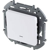 Inspiria выключатель 1-клавишный с подсветкой, скрытой установки, белый (673610) Выключатель