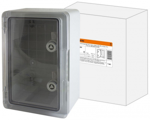 ЩМП-0-3, прозрачная крышка ABS, IP65, 400x300x170 Бокс пластиковый антивандальный