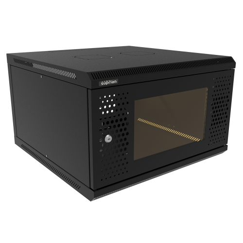 ТВС-6U-600-600-С+П-9005 (05-2069-B) Шкаф настенный телекоммуникационный