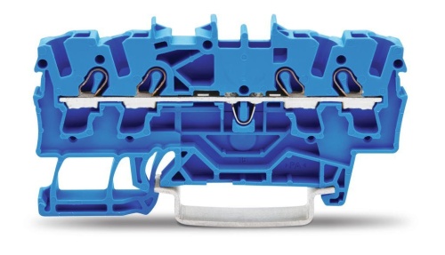 WAGO 2002-1404 клемма 4-проводная проходная, синяя Клемма проводная проходная на DIN-рейку