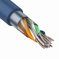 F/UTP, CAT 6, PVC, 4PR, 23AWG, INDOOR, SOLID, синий, 305 м, REXANT (01-0147)