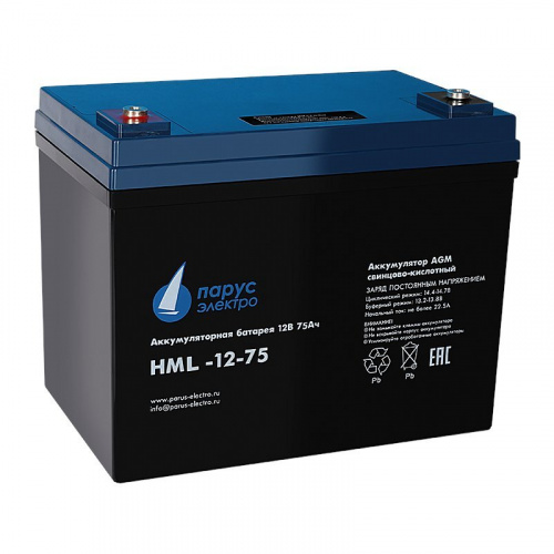 HML-12-75 Аккумулятор герметичный свинцово-кислотный HML-12-75 Аккумулятор герметичный свинцово-кислотный
