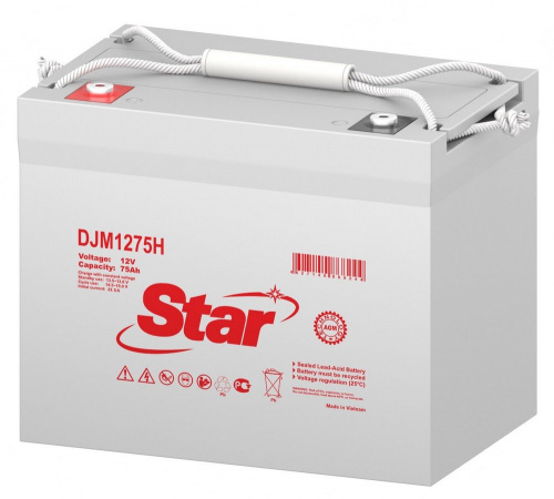 STAR DJM1275H Аккумулятор герметичный свинцово-кислотный фото 2