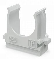 ПВХ Крепеж-клипса для труб АБС-пластик в п/э D=20 (100шт) (PR.02620)