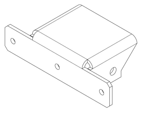 PERCo-MB-16.6 Накладка Т- образная