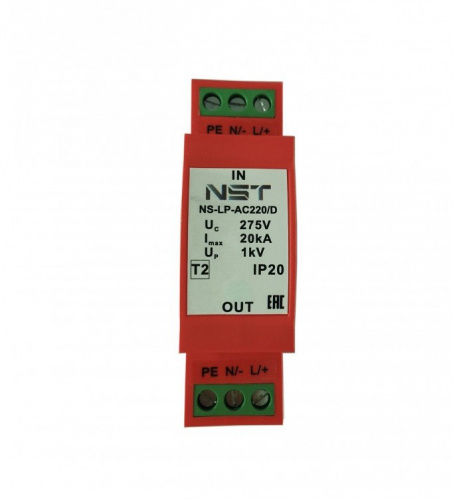 NS-LP-AC220/D Устройство грозозащиты цепей Ethernet NS-LP-AC220/D Устройство грозозащиты цепей Ethernet