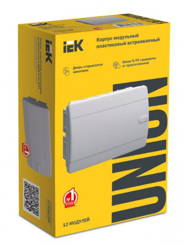 Корпус пластиковый UNION Compact ЩРВ-П-12 IP41 скрытой установки белая дверь (UIC-KP13-V-12-41-K01) фото 2