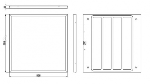 SPO-1-40-4K-M-EM 40Вт 4000K 595х595 (Б0065283) Светильник фото 5