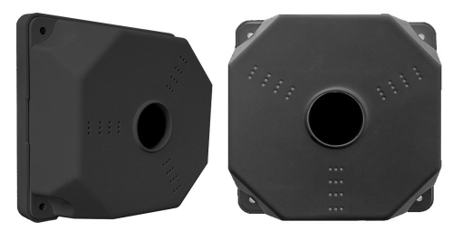 МК+Видео, черная Коробка монтажная для камер видеонаблюдения