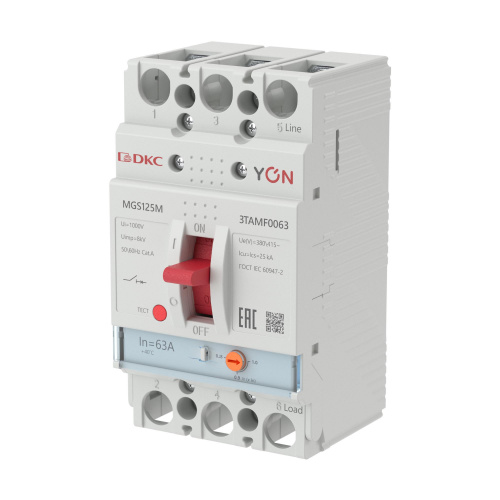 YON MGS125 3P 50,4-63A 25kA (MGS125M-3TAMF0063)