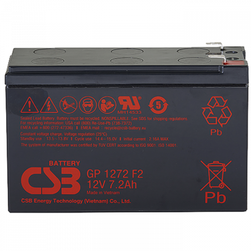 CSB GP 1272 F2 Аккумулятор герметичный свинцово-кислотный CSB GP 1272 F2 Аккумулятор герметичный свинцово-кислотный