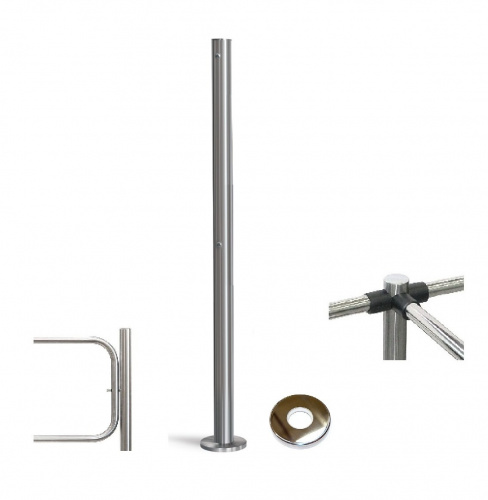 PERCo-BH02 2-16 с крышкой Стойка с отверстием под стопорный механизм поворотной секции PERCo-BH02 2-16 с крышкой Стойка с отверстием под стопорный механизм поворотной секции