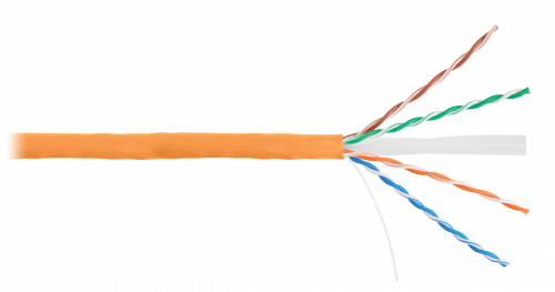 U/UTP 4pair, Cat6a, Solid, In, нг(А)-HF (NMC 9155C-OR) Кабель «витая пара» (LAN) для структурированных систем связи