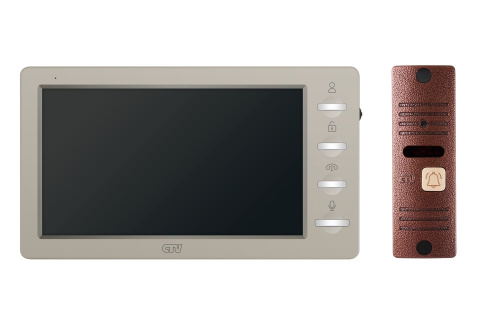CTV-DP3702 Gamma (бежевый + бронза) Комплект видеодомофона CTV-DP3702 Gamma (бежевый + бронза) Комплект видеодомофона