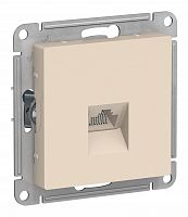 Розетка RJ45 AtlasDesign одинарная, кат. 5Е, бежевый (ATN000283) Розетка компьютерная