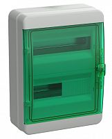 Корпус пластиковый TEKFOR КМПн-24 IP65 зеленая прозрачная дверь (TF5-KP72-N-24-65-K03-K06)