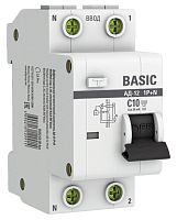 АВДТ АД-12 1P+N 10А 30мА тип АС х-ка C эл. 4,5кА Basic (DA12-10-30-bas) Автоматический выключатель дифференциального тока