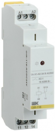 Реле OIR 1 контакт 16А, 24 В AC/DC (OIR-116-ACDC24V) Реле промежуточное