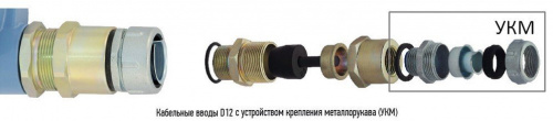 УКМ12 Устройство крепления металлорукава D=12 мм