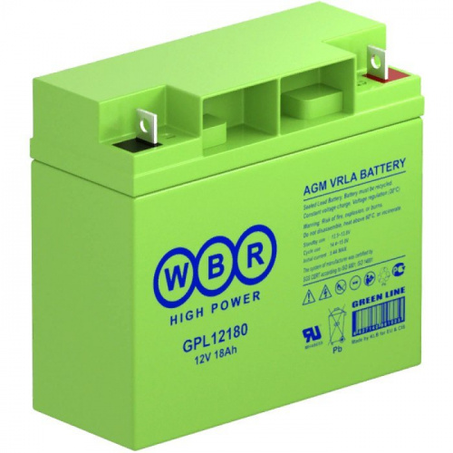 WBR GPL12180 Аккумулятор герметичный свинцово-кислотный WBR GPL12180 Аккумулятор герметичный свинцово-кислотный