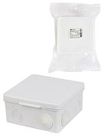 Коробка ОП 100х100х55мм, крышка, IP54, 8вх., белая (SQ1401-0923) Распаячная коробка