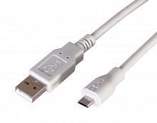 Кабель USB (шт. micro USB - шт. USB A) 1.8 метра, серый REXANT (18-1164) Кабель для программирования