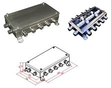 КМ-О (28к)-IP66-1530, 12 вводов, нержавейка Коробка монтажная огнестойкая