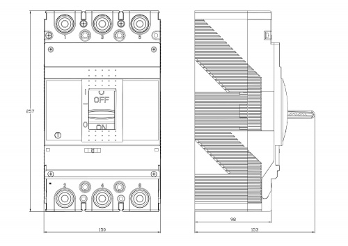 YON MGS400 3P 240-300A 75kA (MGS400H-3TAMF0300) фото 3