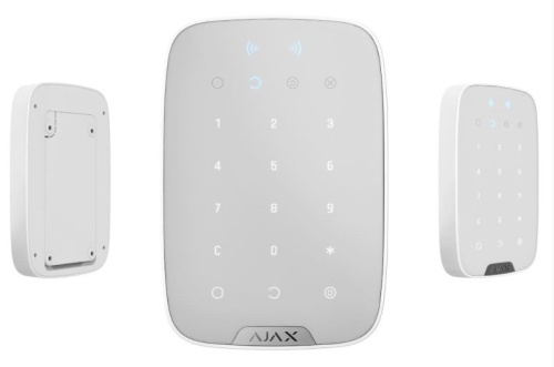 Ajax KeyPad Plus (white) Беспроводная сенсорная клавиатура
