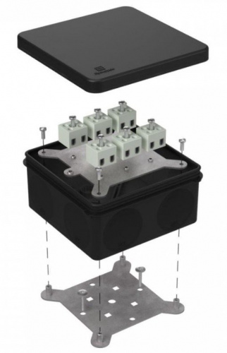 Коробка огнестойкая для о/п двухкомпонентная 100х100х50 (60-0300-9005-FR2.5-12) Коробка огнестойкая