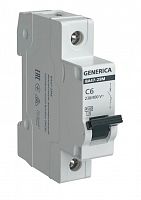 GENERICA ВА47-29М 1P C 6А 4,5кА (MVA21-1-006-C-G) Автоматический выключатель