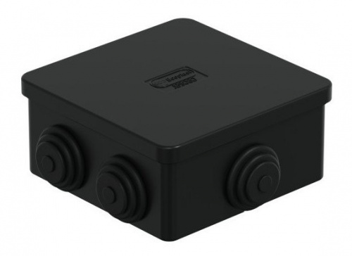 Коробка JBS080 85х85х50, 6 вых., IP44, чёрная (44066BL-1) Коробка монтажная Коробка JBS080 85х85х50, 6 вых., IP44, чёрная (44066BL-1) Коробка монтажная