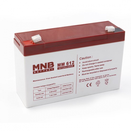 MNB MM 612 Аккумулятор герметичный свинцово-кислотный MNB MM 612 Аккумулятор герметичный свинцово-кислотный