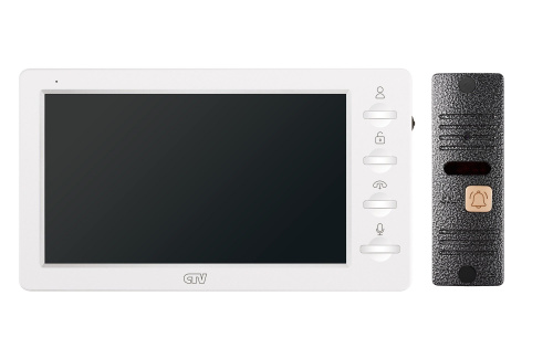CTV-DP3702 Gamma (белый + серебро) Комплект видеодомофона CTV-DP3702 Gamma (белый + серебро) Комплект видеодомофона