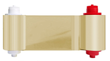 Риббон для печати на пластиковых картах, цвет золотой, 100 метров