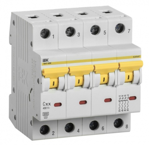ВА47-60M 4P C 10А 6кА KARAT (MVA31-4-010-C)