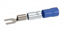 Наконечник вилочный НВИ 1,5-2,5 М6 (D6,4мм) (100 шт) (2B16P-DS-PVC) Наконечник вилочный с изолированным фланцем ПВХ, двойная гильза