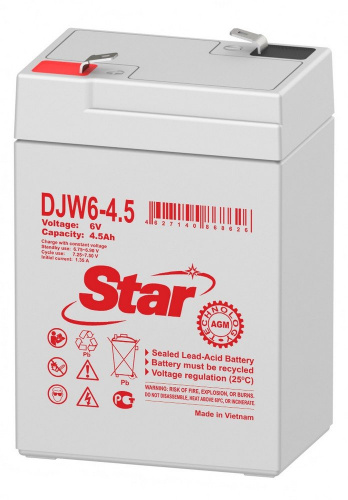 STAR DJW6-4.5 Аккумулятор герметичный свинцово-кислотный фото 2 STAR DJW6-4.5 Аккумулятор герметичный свинцово-кислотный фото 2