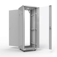 Шкаф напольный 19" 22U 600х800мм, передняя дверь стекло, задняя дверь металл, RAL 7035 REXANT (04-2314)