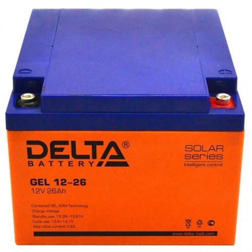 Delta GEL 12-26 Аккумулятор герметичный свинцово-кислотный Delta GEL 12-26 Аккумулятор герметичный свинцово-кислотный