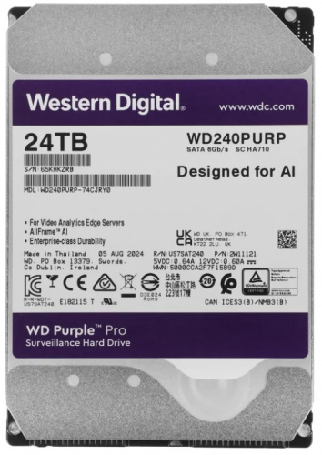 HDD 24000 GB (24 TB) SATA-III Purple Pro (WD240PURP)
