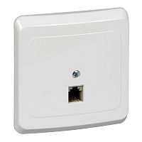 Этюд розетка RJ11 1-местная, в сборе, скрытой установки, белый (TELC-001B) Розетка телефонная