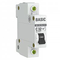 Автоматический выключатель 1P 32А (C) 4,5кА ВА 47-29 Basic (mcb4729-1-32C) Автоматический выключатель