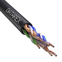 U/UTP 6E 4PR, ПЭ, внешний, черный (DR-141003)