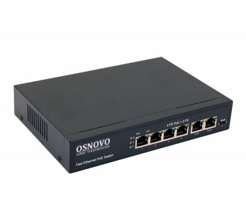 SW-20600(80W) Коммутатор 6-портовый Fast Ethernet с PoE