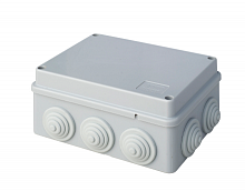 Коробка JBS150 150х110х70, 10 вых., 5P (1,5…6мм²) серая (43029HF-GR) Коробка монтажная, огнестойкая, без галогена