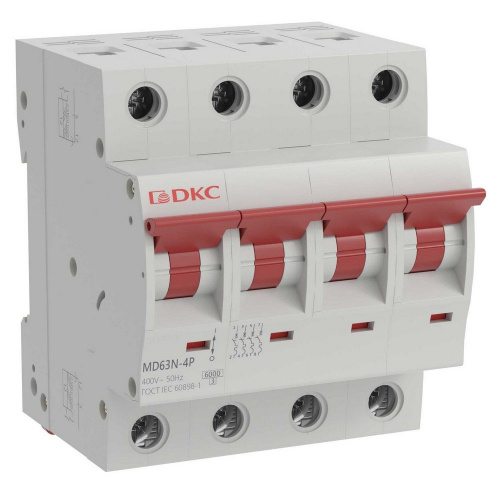 YON max MD63N 4P 25А 6кА C (MD63N-4PC25) Автоматический выключатель YON max MD63N 4P 25А 6кА C (MD63N-4PC25) Автоматический выключатель