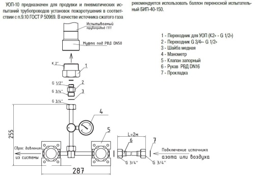 УОП-10 Устройство для опрессовки трубопровода