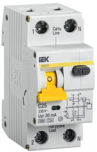 АВДТ 32 C25 (MAD22-5-025-C-30) Автоматический выключатель дифференциального тока
