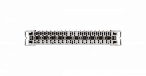 NMC-PL10-CU-10 (10 шт) Плинт неразмыкаемый, (0...9), крепление под кронштейн и круглые направляющие
